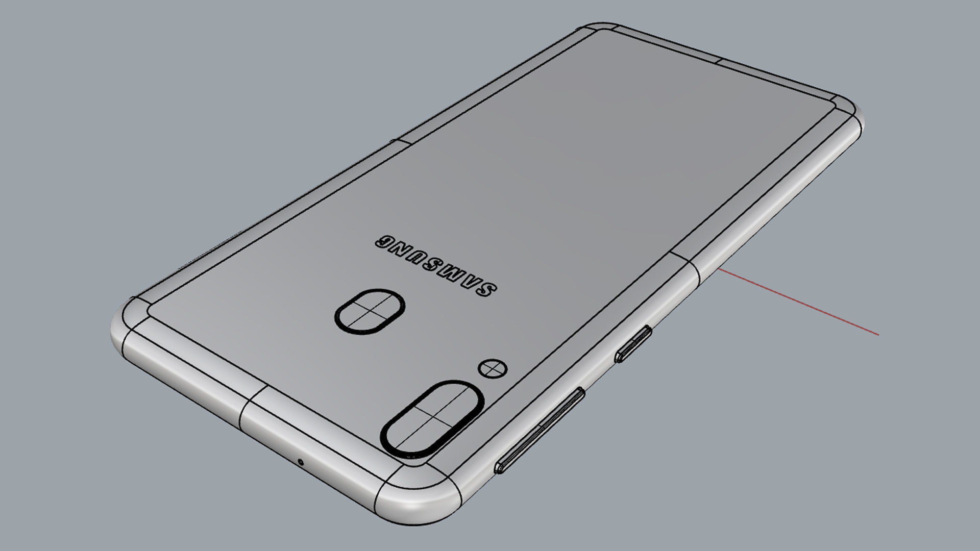 Samsung Galaxy M20 Blue 3D model_20