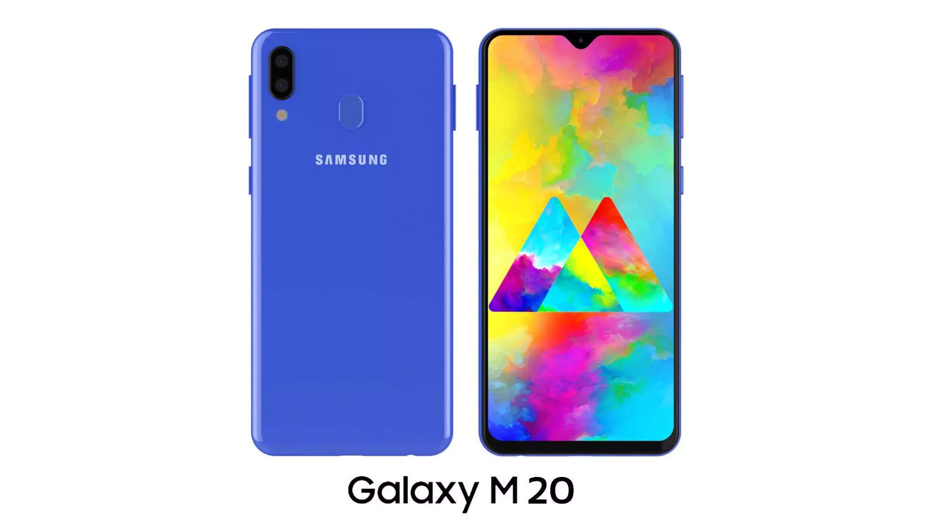 Samsung Galaxy M20 Blue 3D model_0