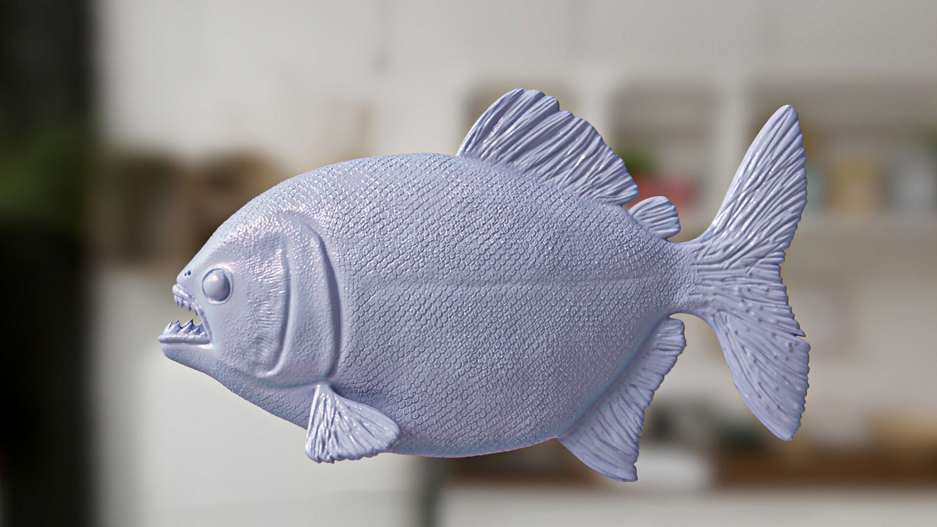 Realistic Piranha Toy STL 3D print model_3
