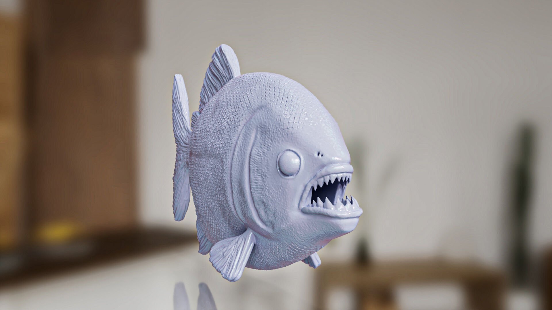 Realistic Piranha Toy STL 3D print model_2