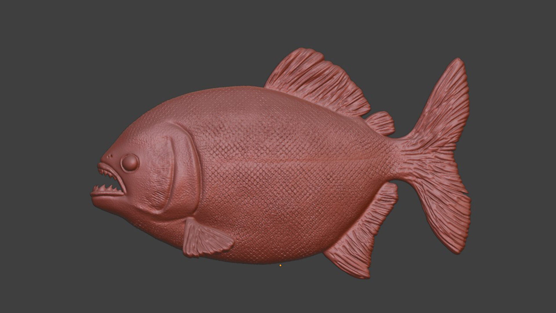Realistic Piranha Toy STL 3D print model_6