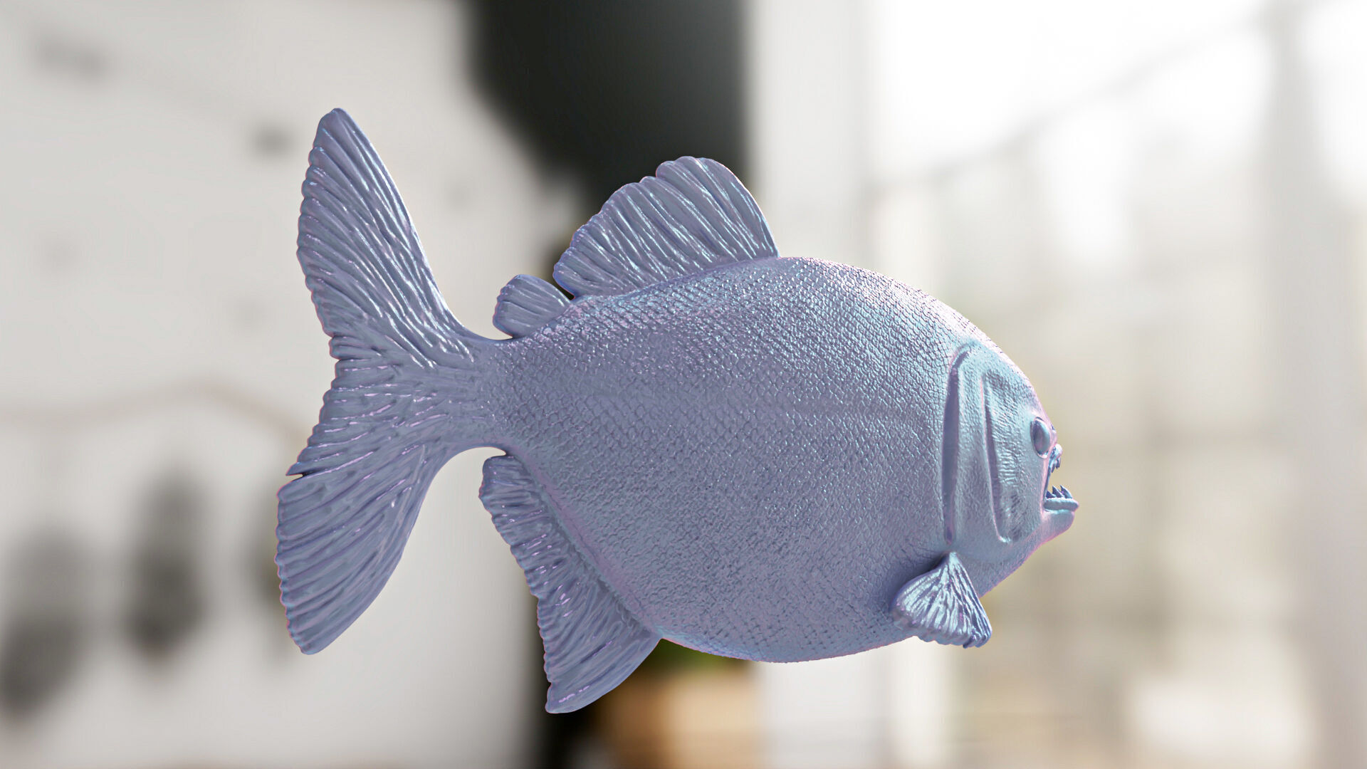 Realistic Piranha Toy STL 3D print model_5