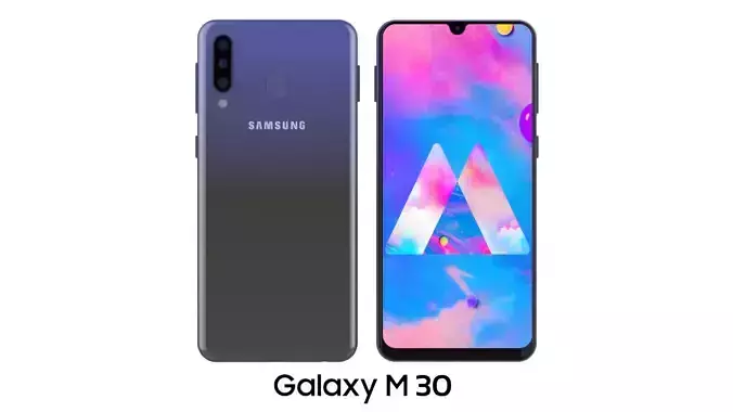 Samsung Galaxy M30 Blue 3D model