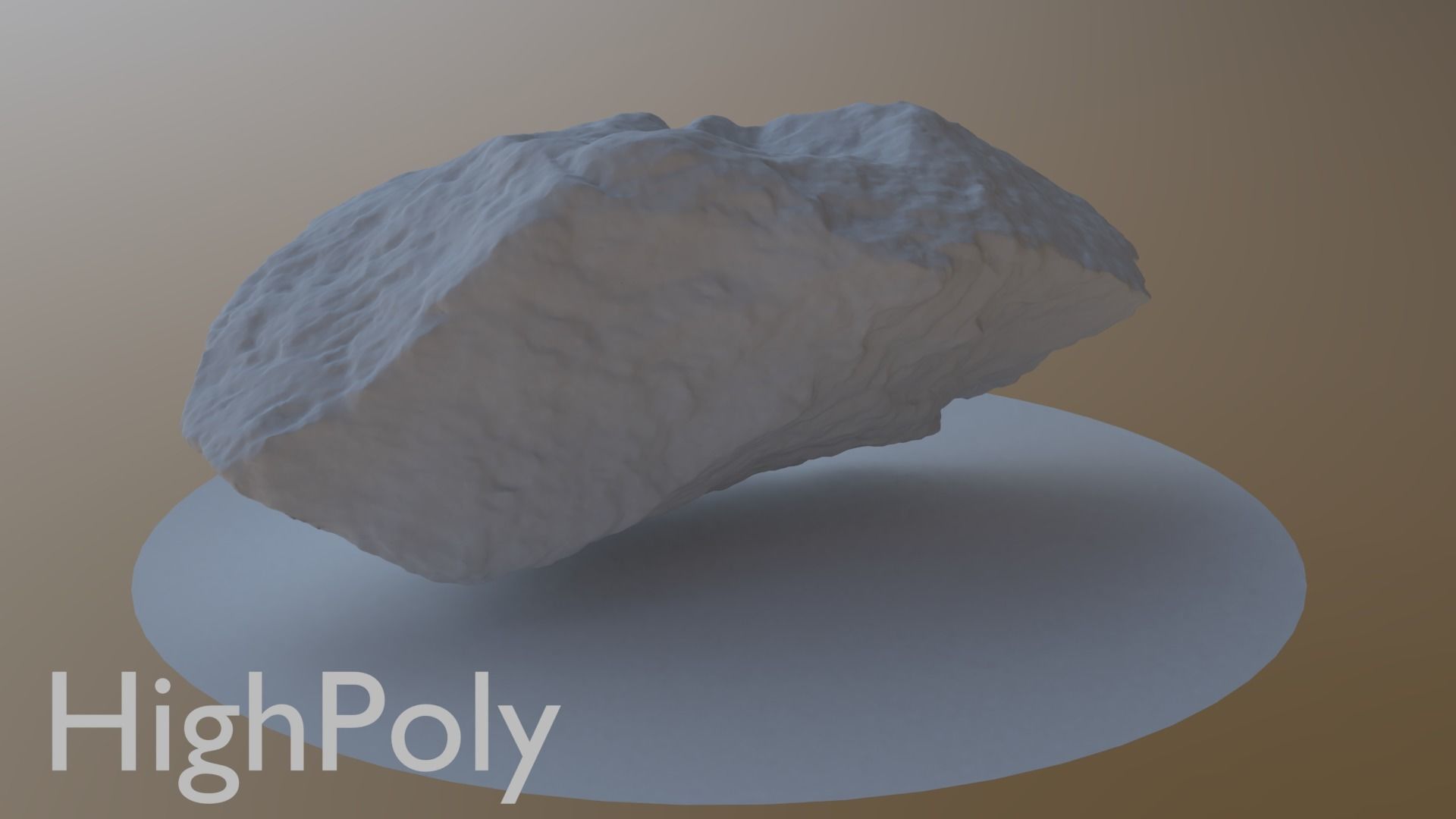 Sharp Boulder Low-poly 3D model_8