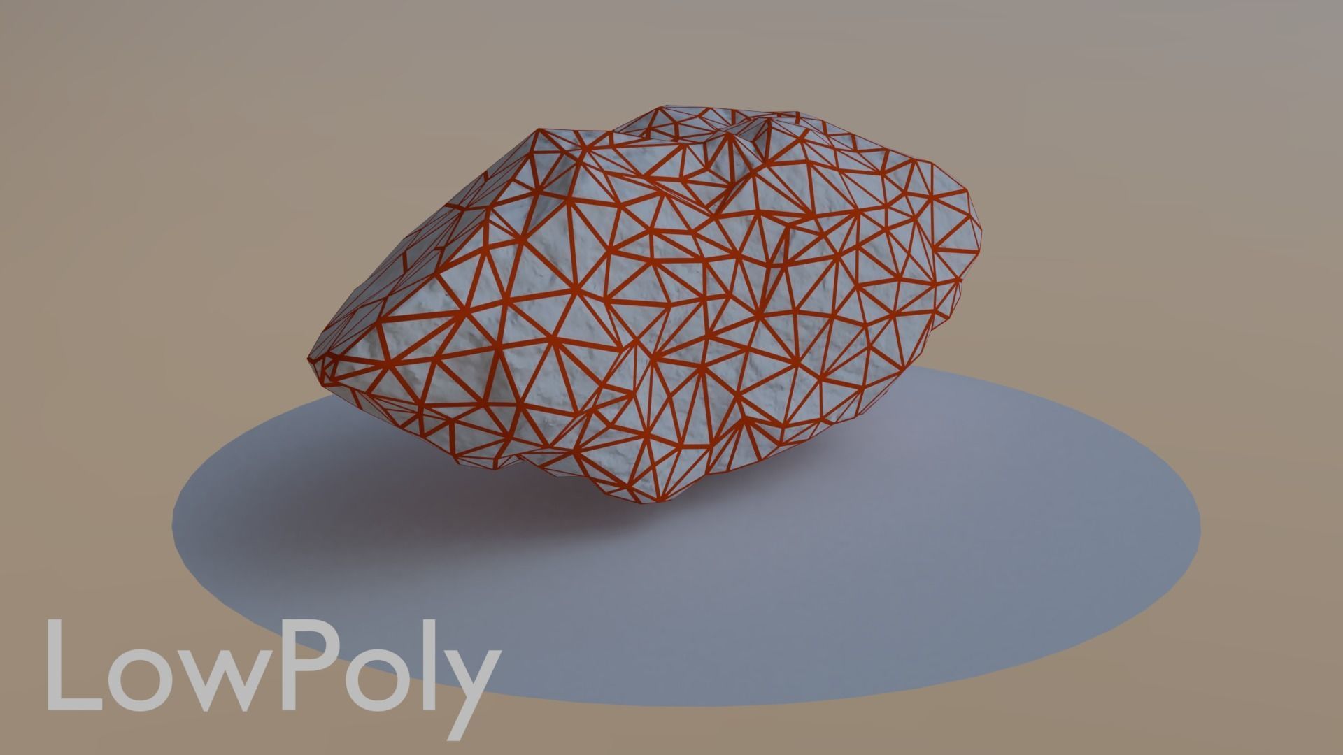 Sharp Boulder Low-poly 3D model_6