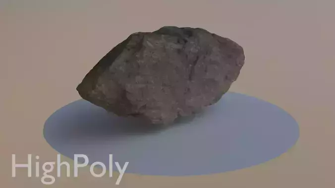 Sharp Boulder Low-poly 3D model