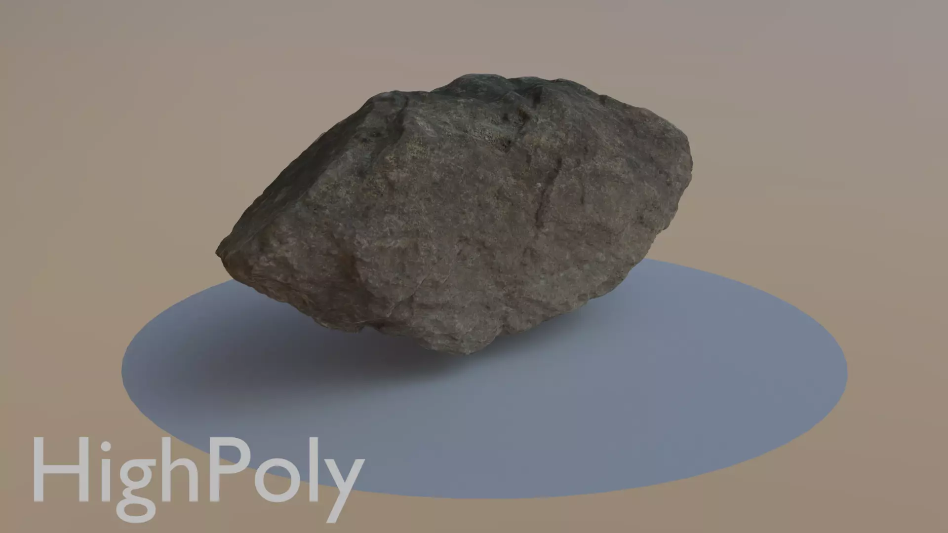 Sharp Boulder Low-poly 3D model_0