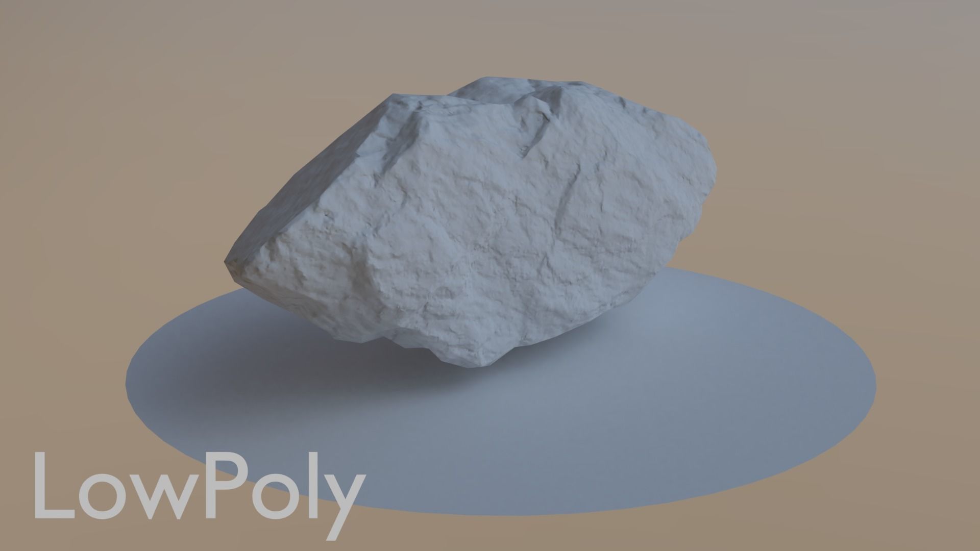 Sharp Boulder Low-poly 3D model_4