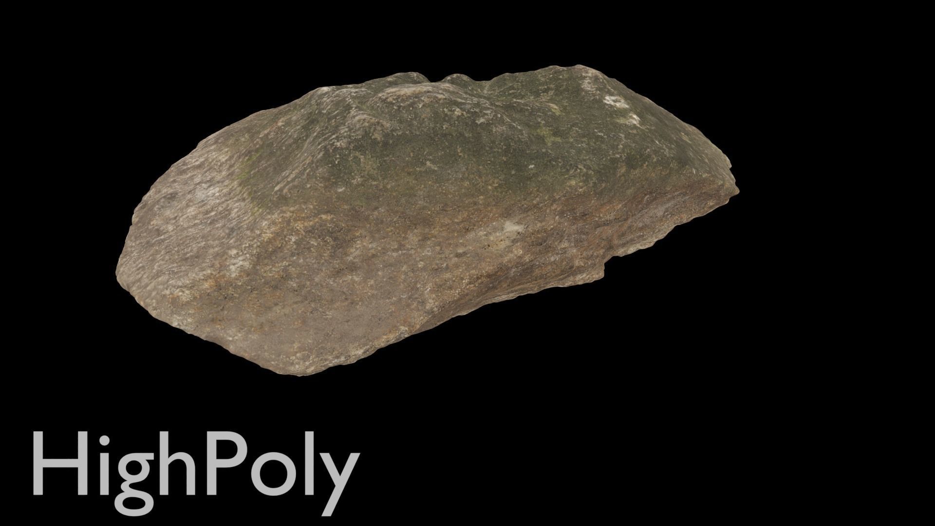 Sharp Boulder Low-poly 3D model_9
