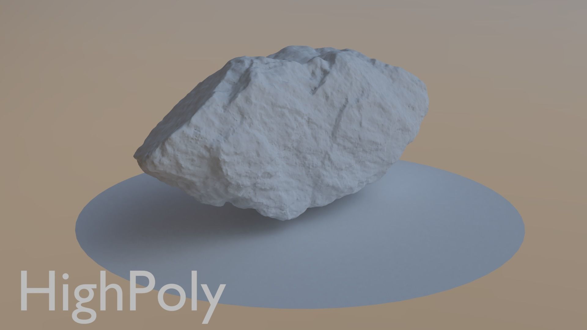 Sharp Boulder Low-poly 3D model_1