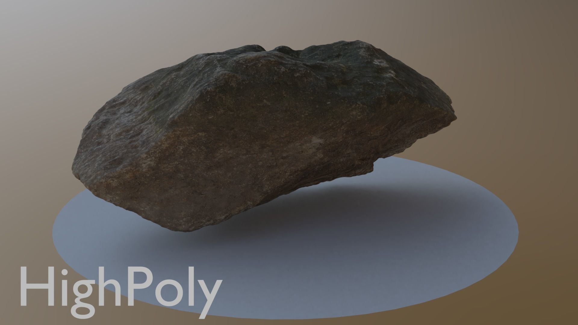 Sharp Boulder Low-poly 3D model_7