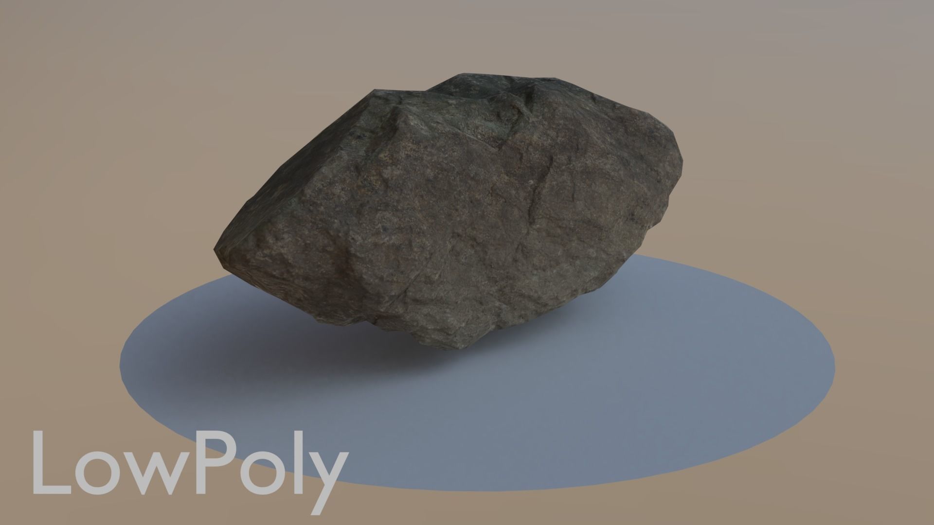 Sharp Boulder Low-poly 3D model_3