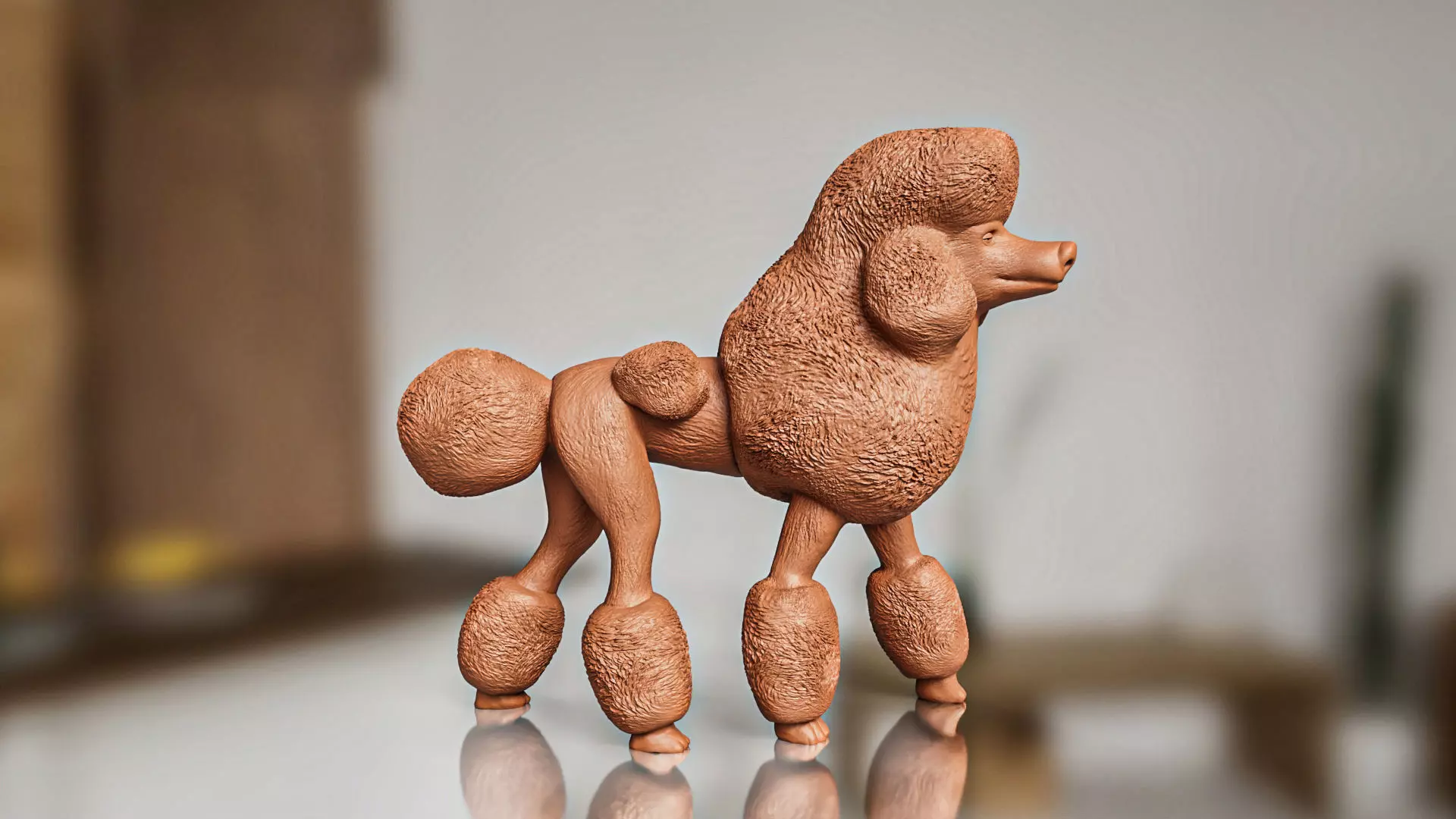 Poodle Dog Toy 3D print model_0