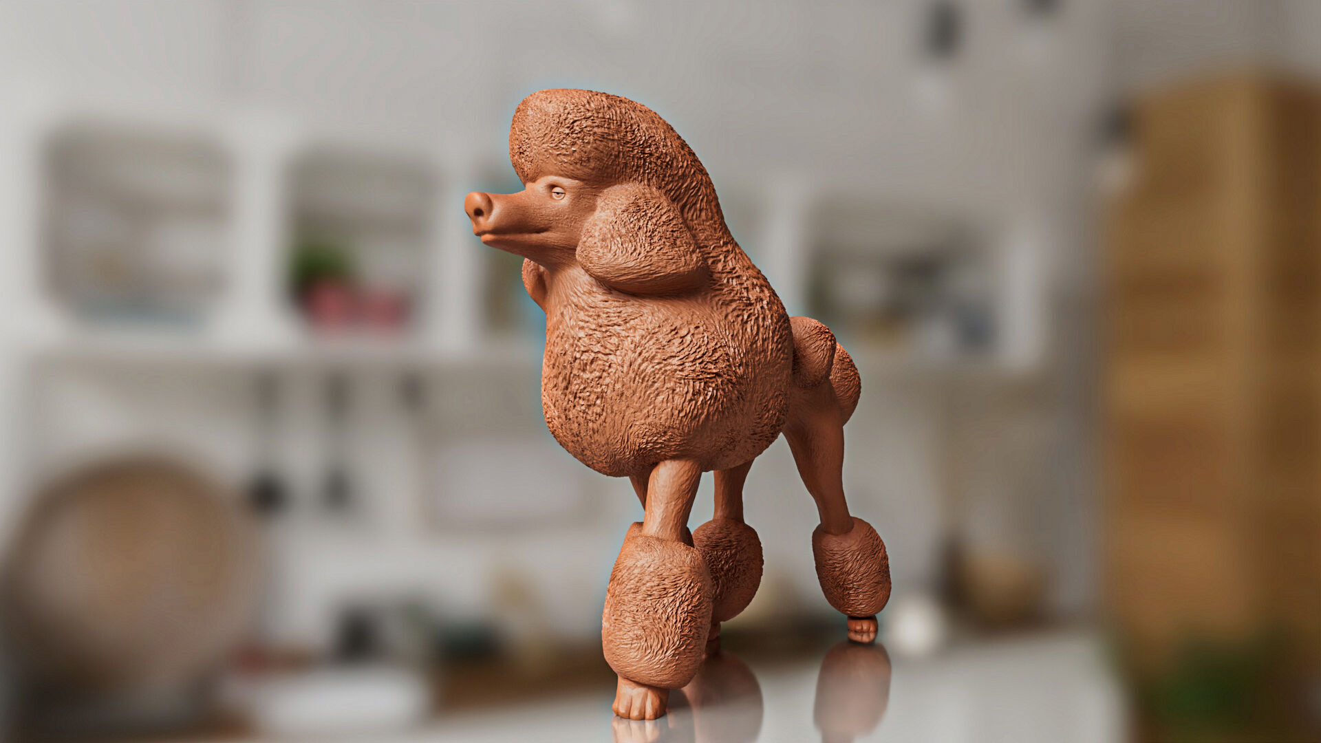 Poodle Dog Toy 3D print model_2