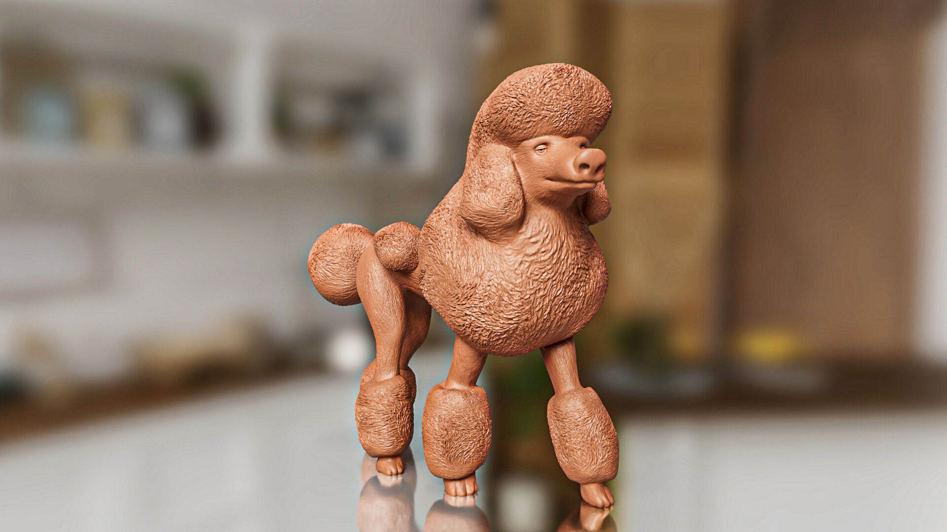 Poodle Dog Toy 3D print model_1