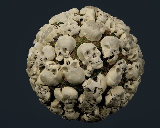 Skulls Bones Seamless PBR Texture 03 Texture