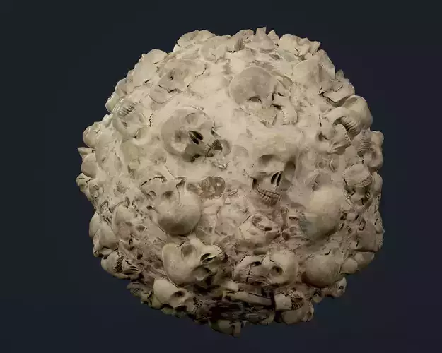 Skulls Bones Seamless PBR Texture 12