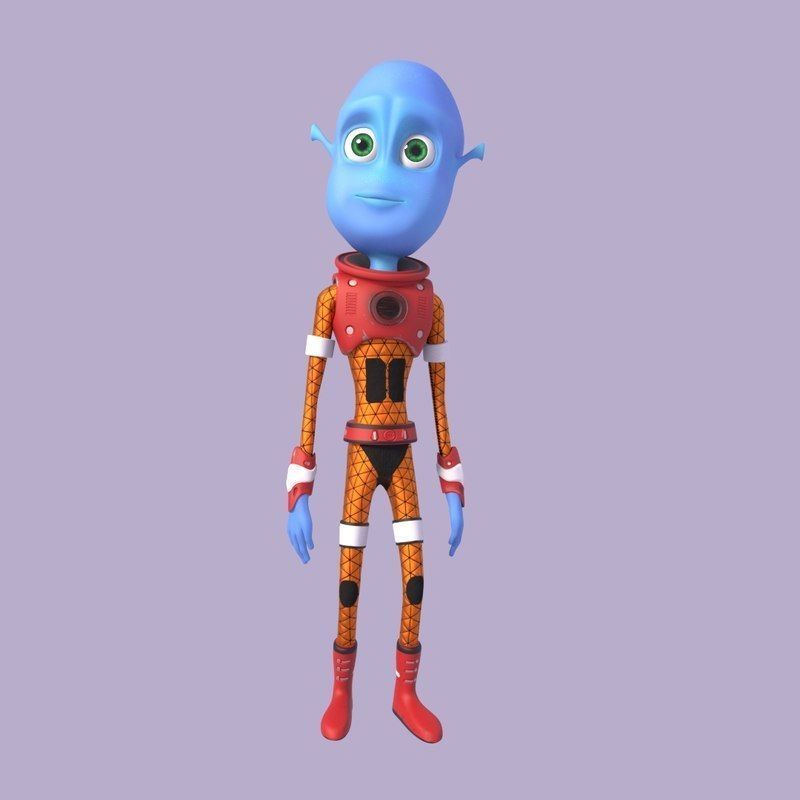 Alien Kid 3D model Low-poly 3D model_3