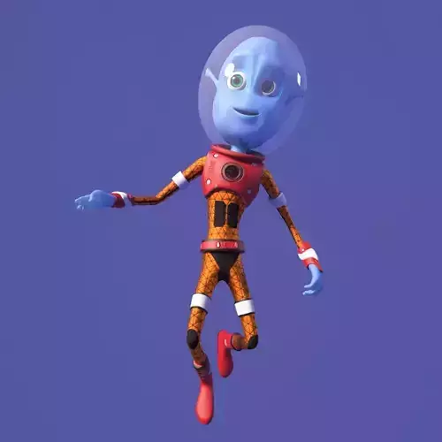 Alien Kid 3D model Low-poly 3D model