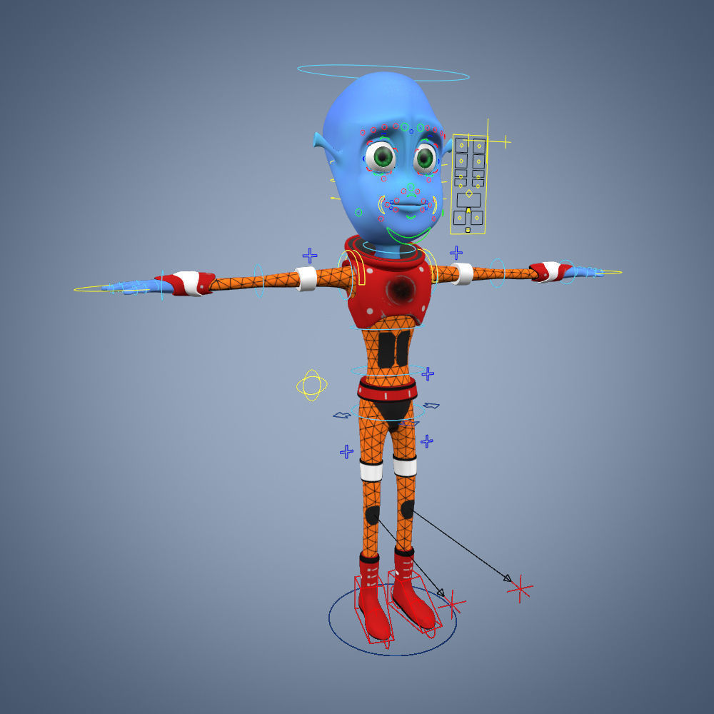 Alien Kid 3D model Low-poly 3D model_9