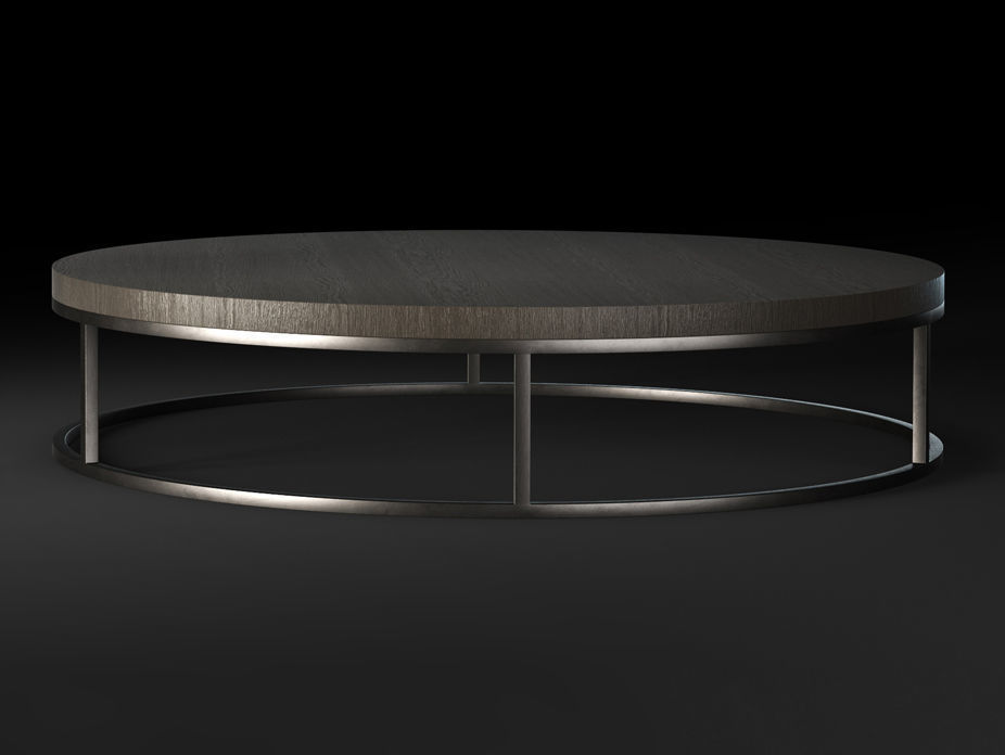RH Nicholas Round Side and Coffee Modern Tables free 3D model CGTrader