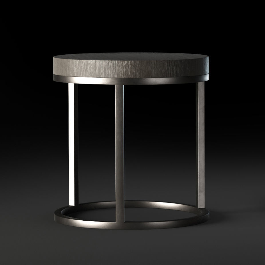 RH Nicholas Round Side and Coffee Modern Tables free 3D model CGTrader