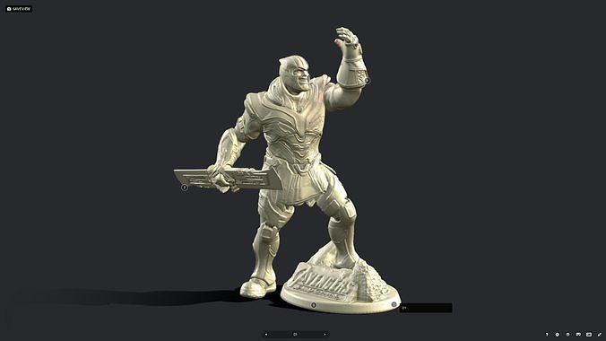 THANOS INSPIRITED FIGURE FOR 3D PRINTING 3D print model