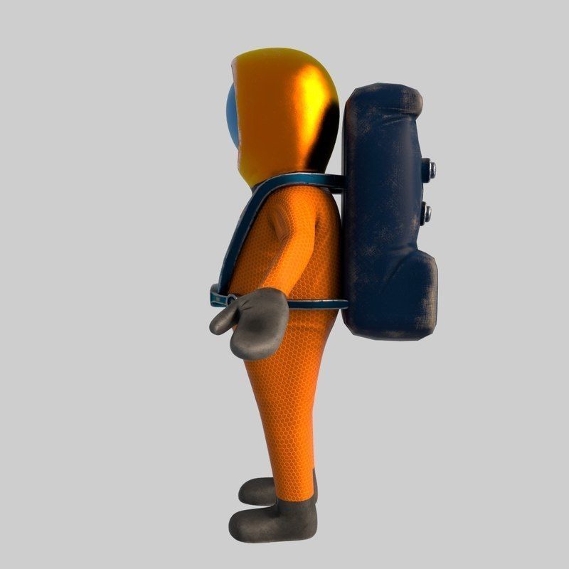 Space Engineer 3D Low-poly 3D model_6