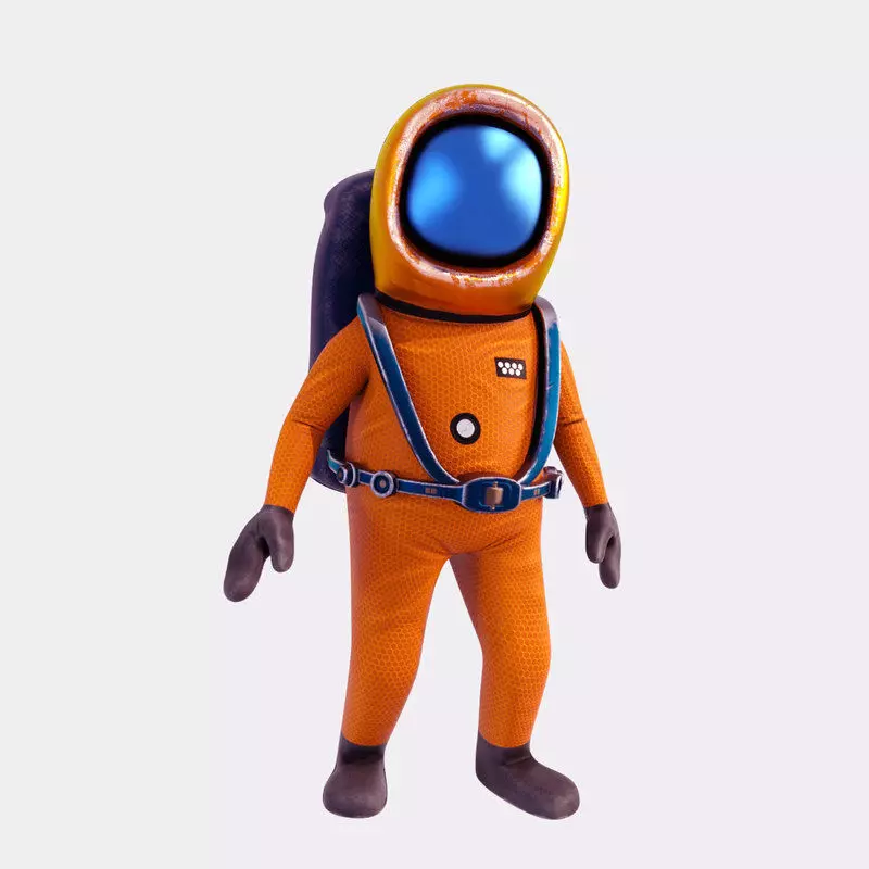 Space Engineer 3D Low-poly 3D model_0