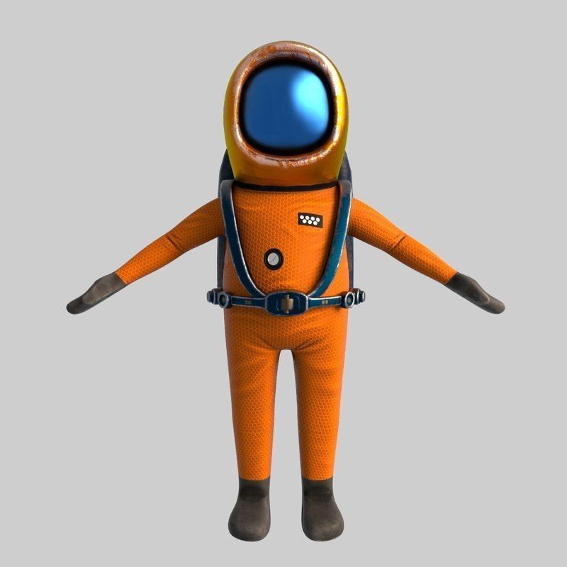 Space Engineer 3D Low-poly 3D model_4