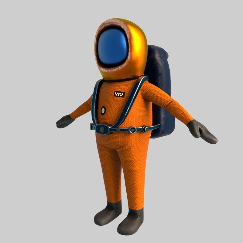 Space Engineer 3D Low-poly 3D model_5