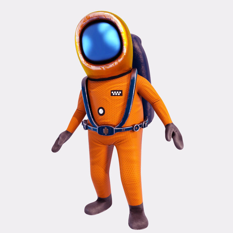 Space Engineer 3D Low-poly 3D model_3