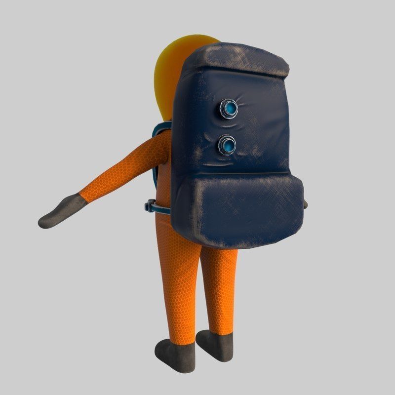 Space Engineer 3D Low-poly 3D model_8