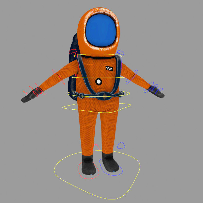 Space Engineer 3D Low-poly 3D model_9
