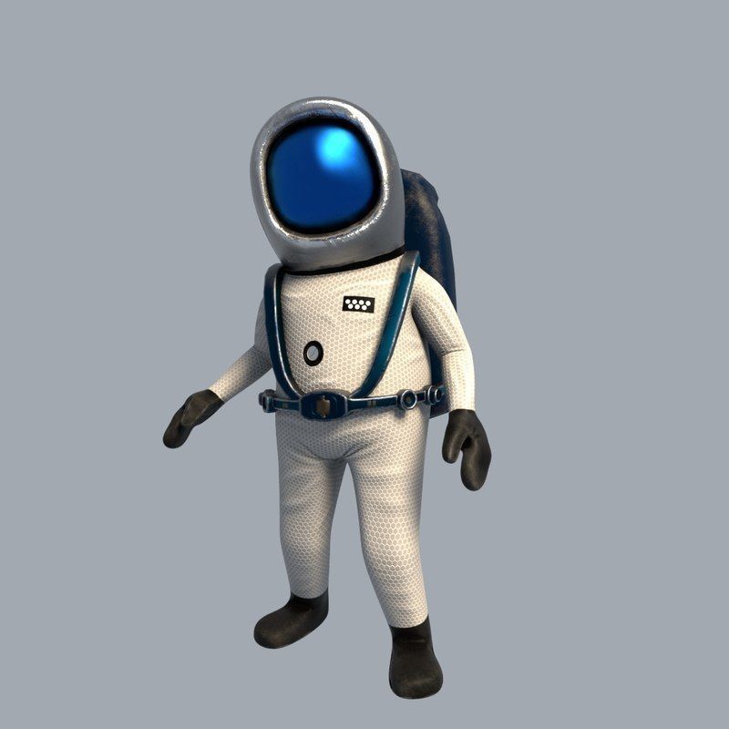 Space Engineer 3D Low-poly 3D model_1