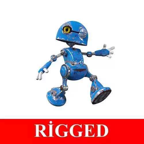 3D Rusty Robot Low-poly 3D model 3D Rusty Robot Low-poly 3D model