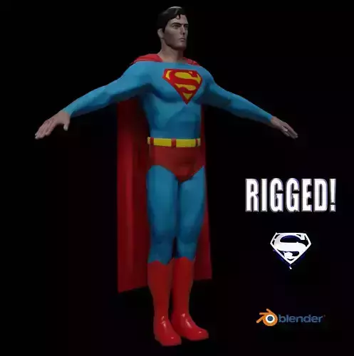 Superman the Movie Model Low-poly 3D model