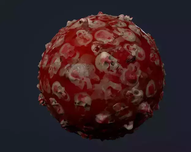 Skulls Bones Seamless PBR Texture 18