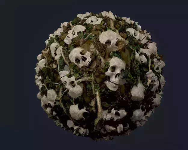 Skulls Bones Seamless PBR Texture 23
