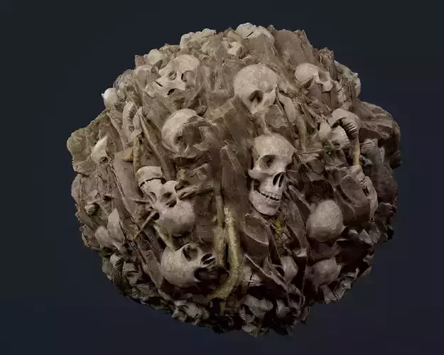 Skulls Bones Seamless PBR Texture 27