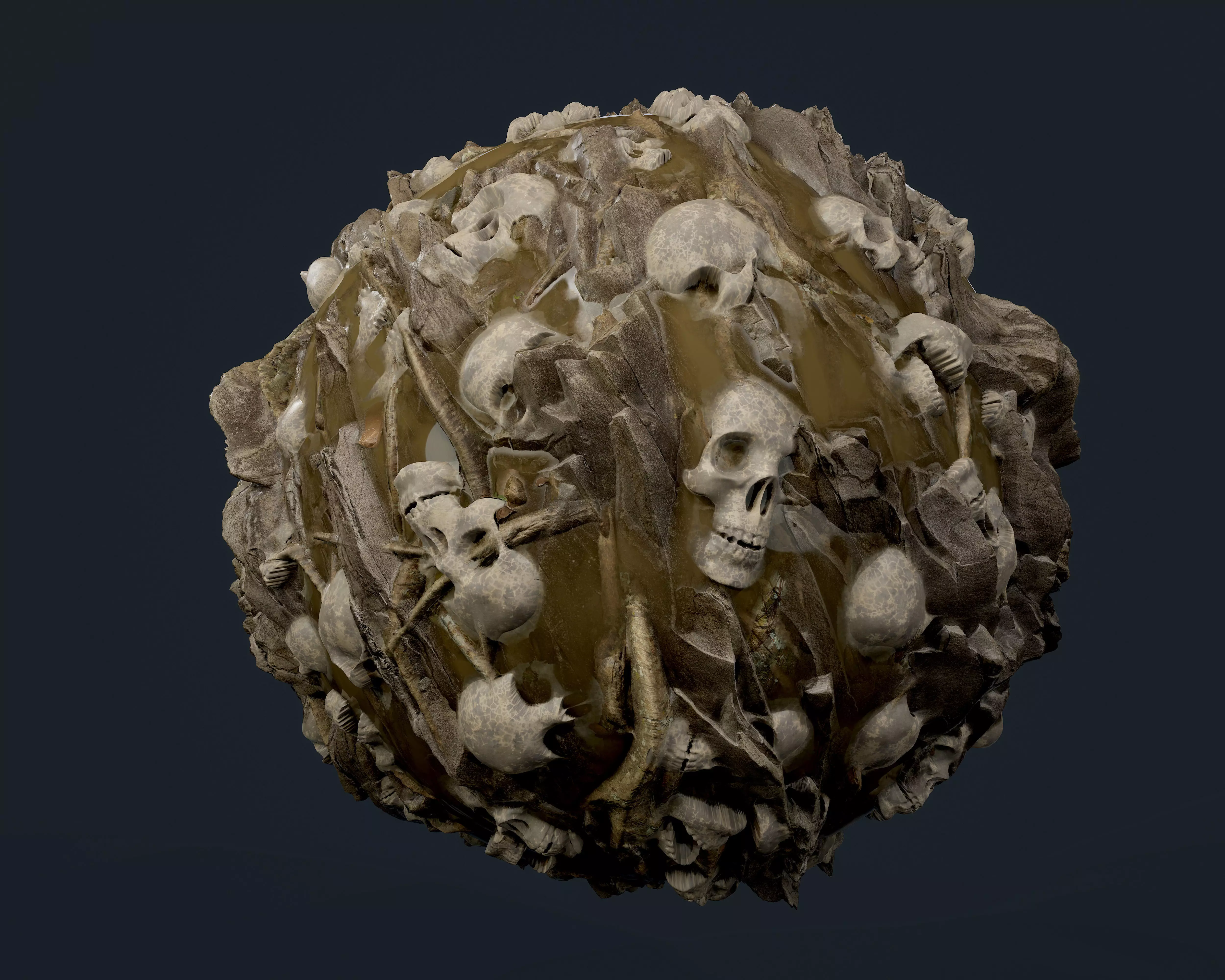Skulls Bones Seamless PBR Texture 28 Texture_0