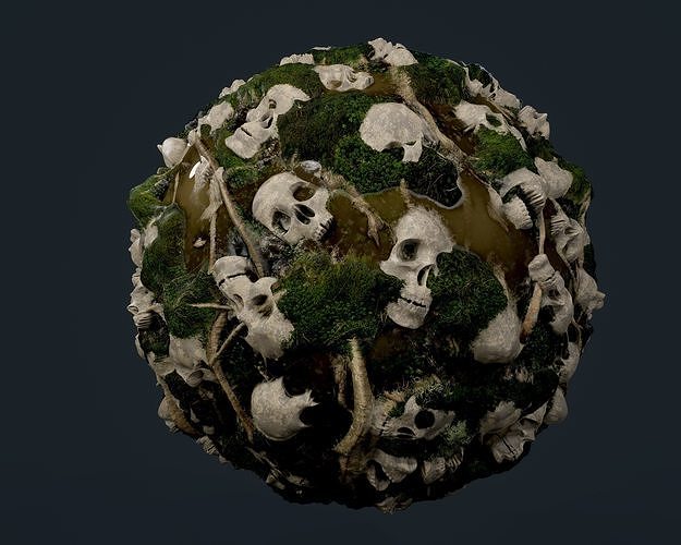 Skulls Bones Seamless PBR Texture 29 Texture