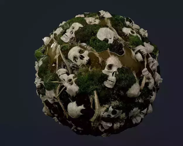 Skulls Bones Seamless PBR Texture 29 Texture