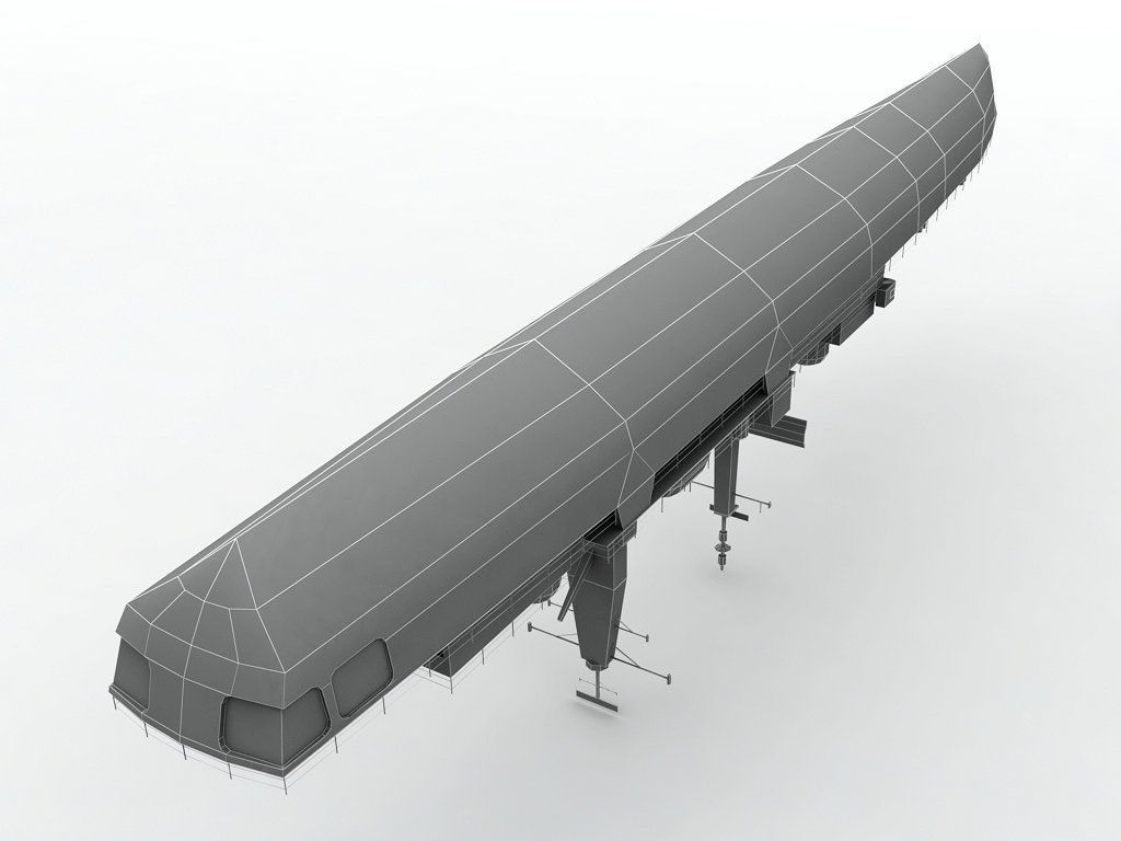  Type 42 Destroyer Military Ship Low-poly 3D model_7