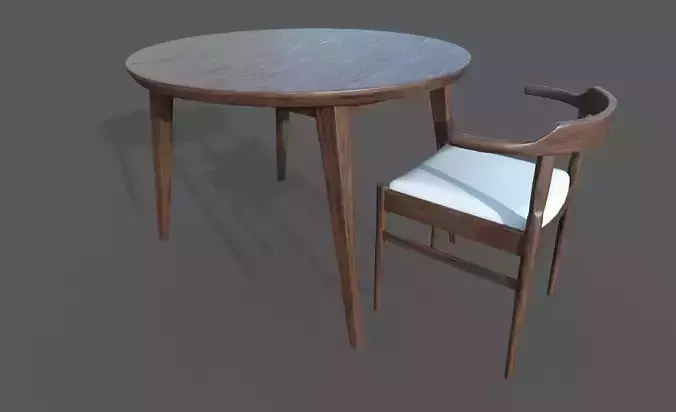 Furniture dining table and chair
