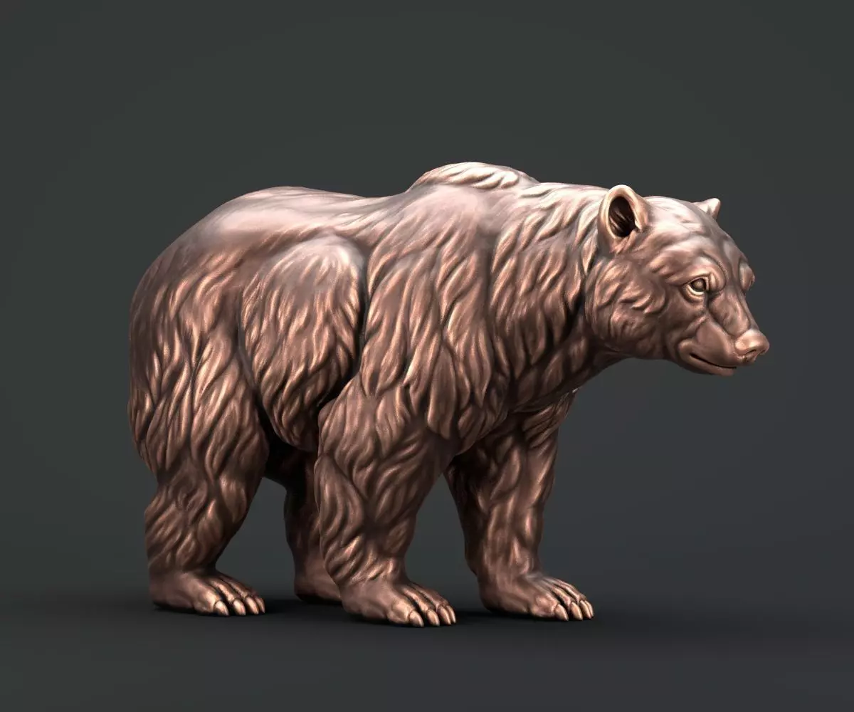 Brown Bear 3D print model_0