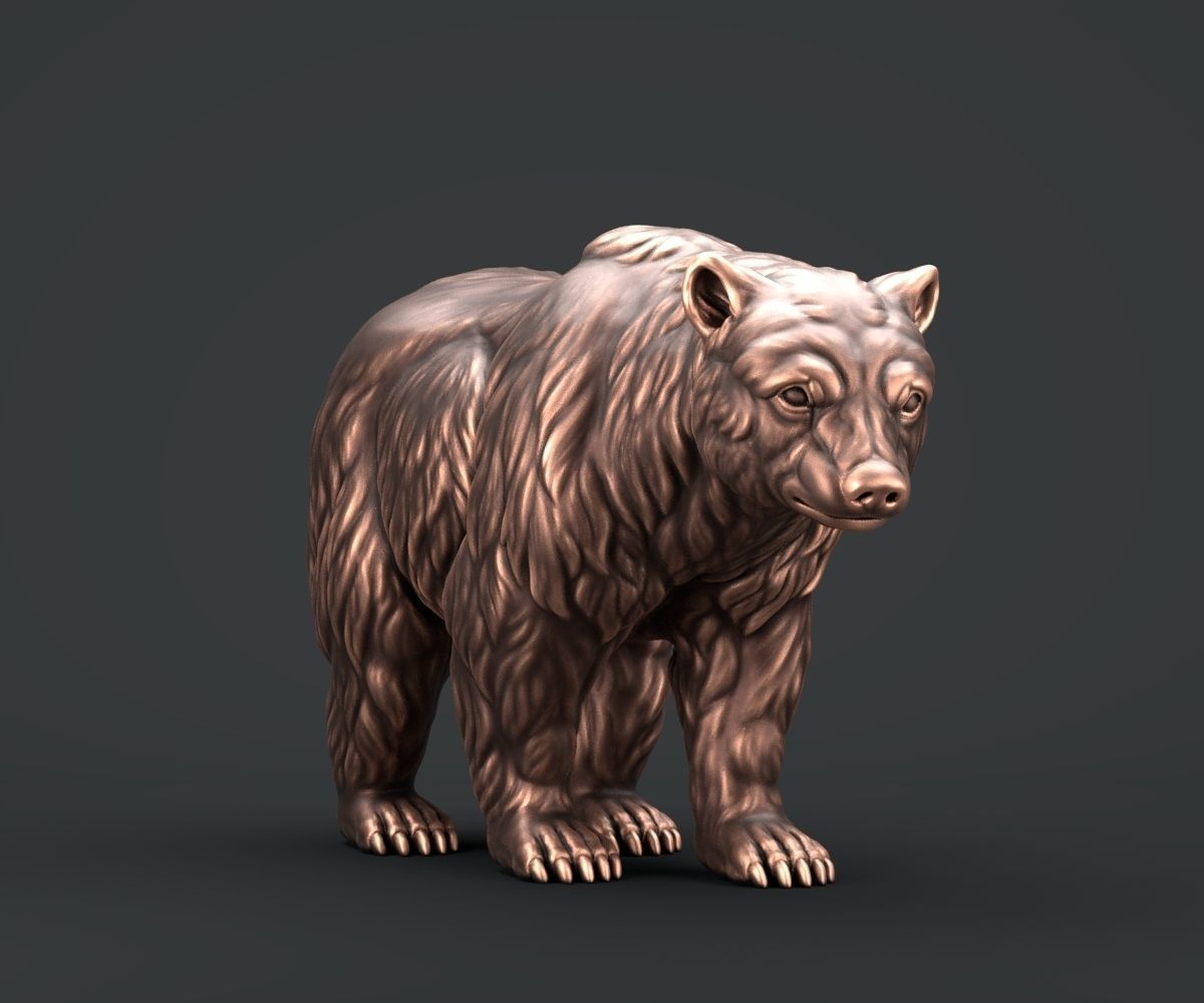 Brown Bear 3D print model_1
