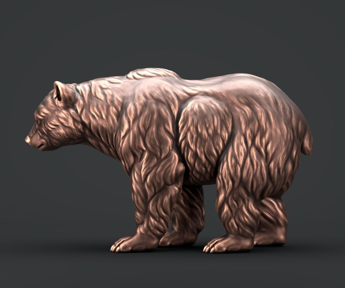 Brown Bear 3D print model_3