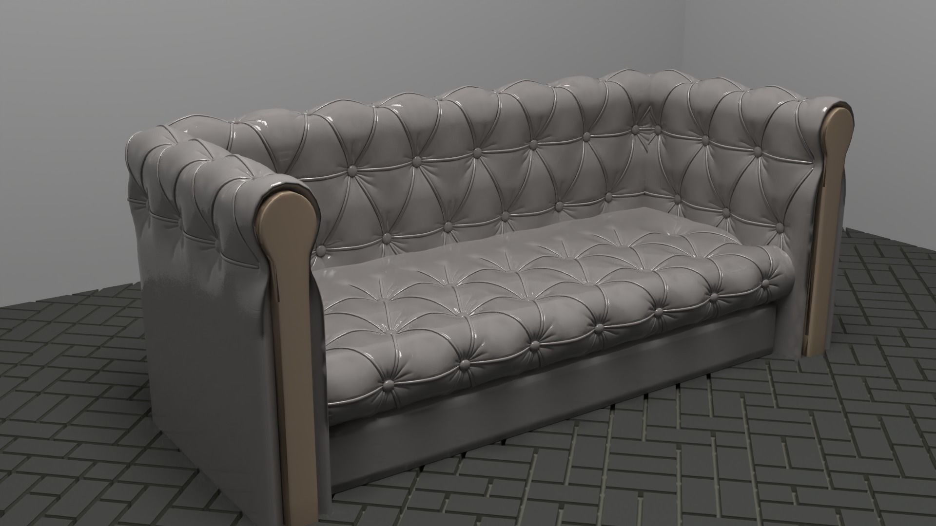 Sofa and chair 3D model_1