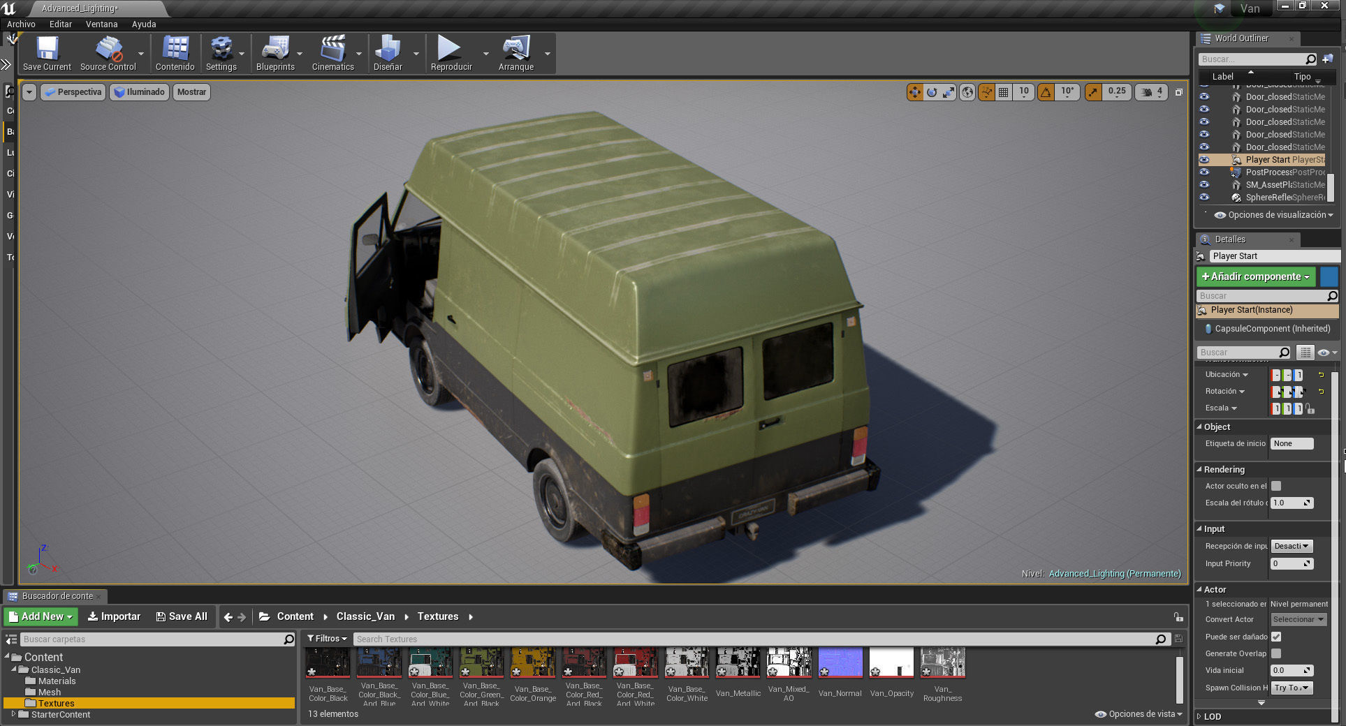 Van vehicle Pack for UE4 Low-poly 3D model_1
